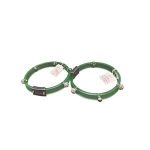 Two Lia Sophia Glazed Bangle Bracelet‎ Pistachio Green Pair NWT New Rhinestones